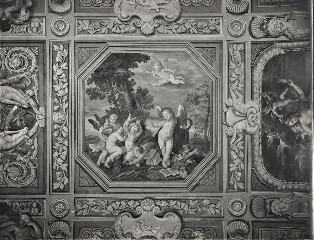 Anonimo — Perrier François; Grimaldi Giovan Francesco; Ruggeri Giovanni Battista - sec. XVII - Cupido bendato e putti — insieme